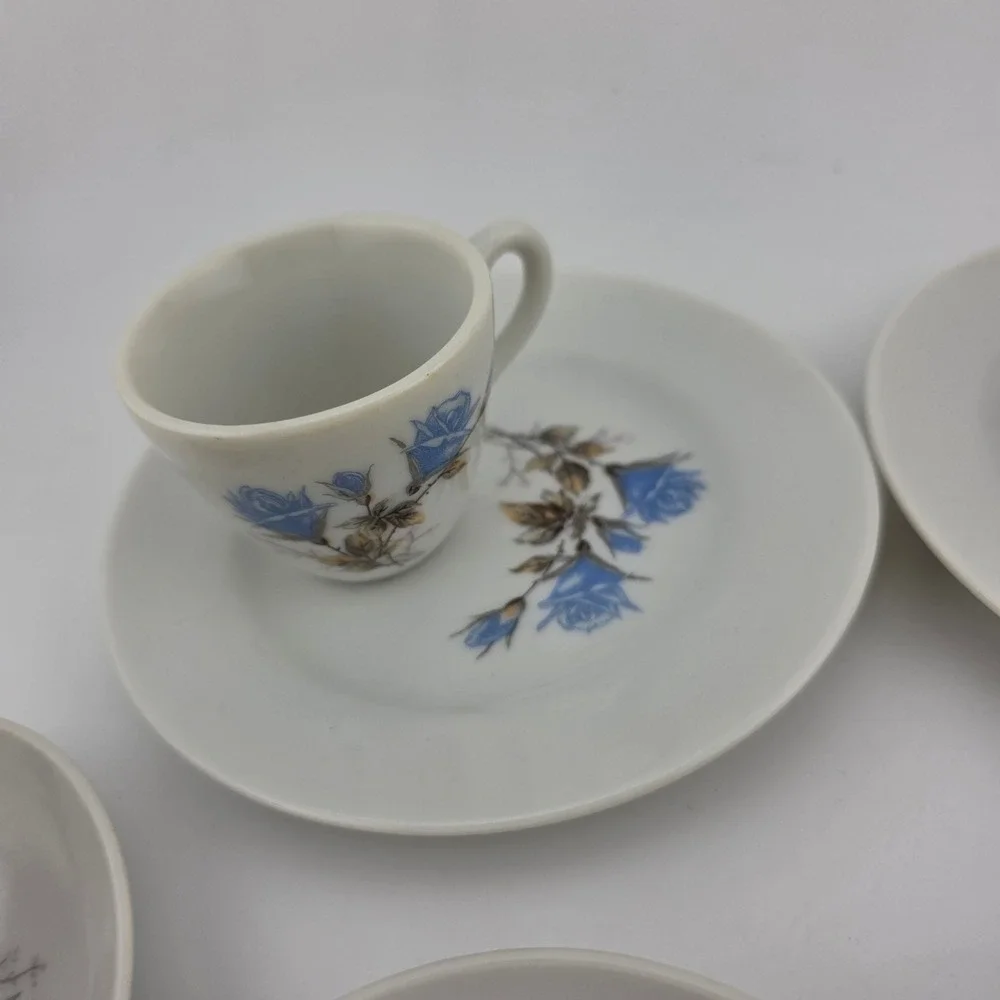Vintage Porcelain Miniature‎ Tea Set 11pc Made in Japan Incomplete